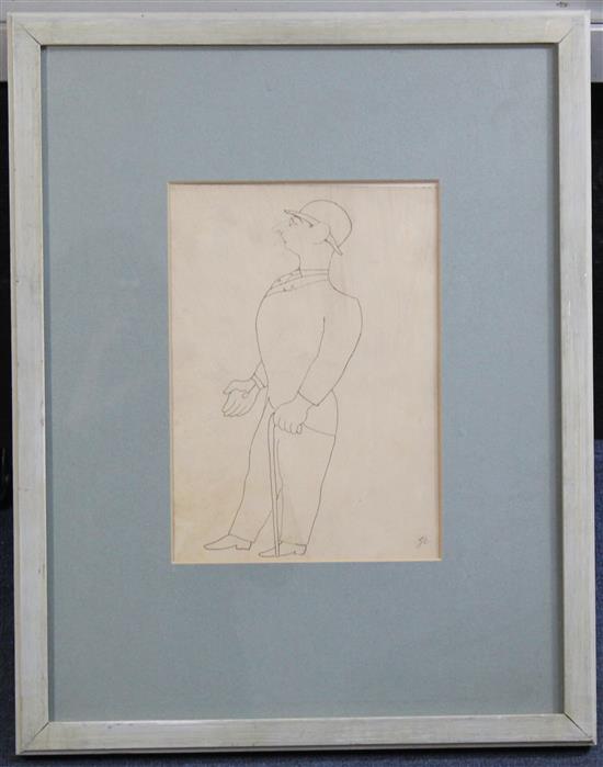 § Jean Cocteau (1889-1963) Portrait of Jean Hugo, 10 x 7in.